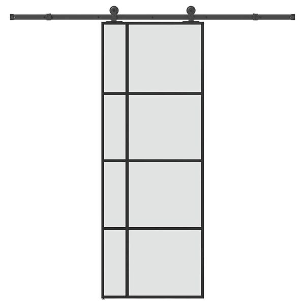 vidaXL Porte coulissante avec kit de quincaillerie 76x205 cm Verre ESG