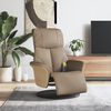 vidaXL Fauteuil inclinable de massage repose-pieds cappuccino