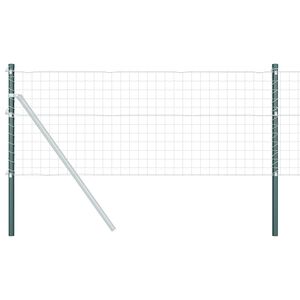 vidaXL Poteau de cl&ocirc;ture. 2 pi&egrave;ces Vert 50 cm Acier peint par poudre