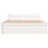 vidaXL Cadre de lit sans matelas blanc bois massif 120x190 cm