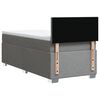 vidaXL Sommier &agrave; lattes de lit avec matelas gris clair 80x200 cm tissu