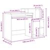vidaXL Bureau Bois Ancien 120,5 x 44 x 88,5 cm Bois d'ing&eacute;nierie