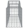 vidaXL Paniers à gabions arqués 2 pcs 200x50x60/80 cm Fer galvanisé