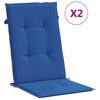 vidaXL Chaises de jardin inclinables lot de 2 et coussins teck massif