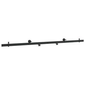 vidaXL Kit de quincaillerie pour porte coulissante 200 cm Acier Noir