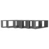 vidaXL &Eacute;tag&egrave;res murales cube 6 pcs Gris brillant Bois d&rsquo;ing&eacute;nierie
