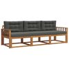 vidaXL Ensemble de canap&eacute;s d'ext&eacute;rieur 3 pc Naturel et Anthracite