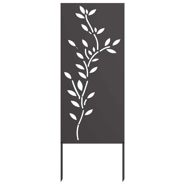vidaXL &Eacute;cran de confidentialit&eacute; de jardin Floral Noir 50 x 140 cm