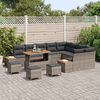 vidaXL Ensemble de canap&eacute; de jardin 13 pcs Gris polyrotin