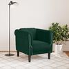 vidaXL Fauteuil vert fonc&eacute; velours