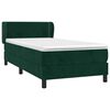 vidaXL Sommier &agrave; lattes de lit avec matelas Vert fonc&eacute; 90x200 cm