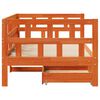 vidaXL Lit de jour avec tiroirs sans matelas cire marron 90x200cm bois