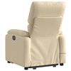 vidaXL Fauteuil inclinable de massage &eacute;lectrique Cr&egrave;me Tissu