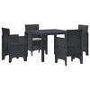 vidaXL Ensemble de salle &agrave; manger pour jardin 5 pc Anthracite