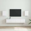 vidaXL Meuble TV mural 2 pcs Blanc 30 x 31 x 40 cm Bois d'ing&eacute;nierie