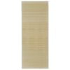 vidaXL Tapis en bambou naturel &agrave; latte rectangulaire 150 x 200 cm