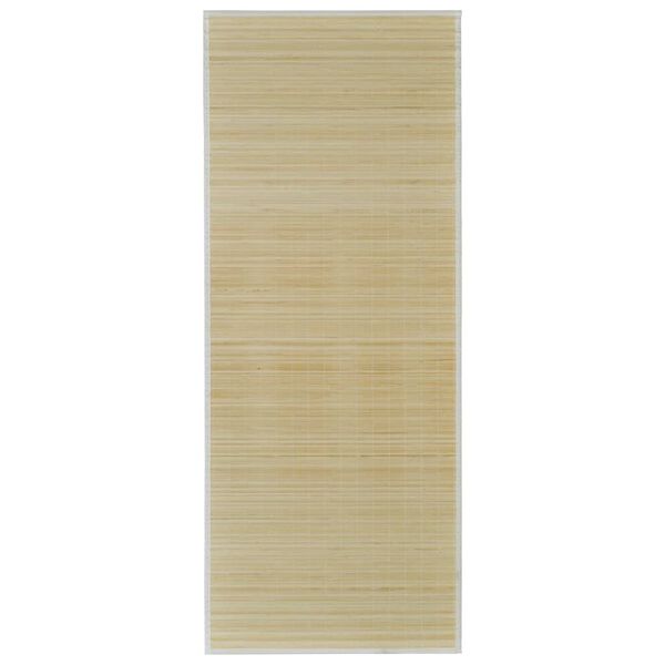 vidaXL Tapis en bambou naturel &agrave; latte rectangulaire 150 x 200 cm