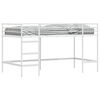 vidaXL Lit mezzanine pour enfants Uni Blanc 80 x 200 cm Acier