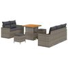 vidaXL Ensemble de canap&eacute; de jardin avec coussin 8 pcs Gris polyrotin