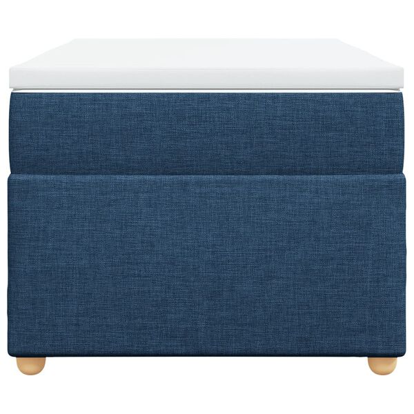 vidaXL Sommier &agrave; lattes de lit avec matelas Bleu 90x200 cm Tissu