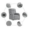 vidaXL Fauteuil inclinable &eacute;lectrique gris clair tissu