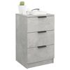 vidaXL Tables de chevet 2 pcs Gris béton 40x36x65 cm