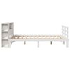 vidaXL Lit bibliothèque sans matelas blanc 150x200 cm bois pin massif