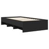 vidaXL Cadre de lit sans matelas noir 90x190 cm bois ing&eacute;nierie