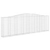 vidaXL Paniers &agrave; gabions arqu&eacute;s 20 pcs 400x30x120/140 cm Fer galvanis&eacute;
