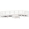 vidaXL Salon de jardin 7 pcs blanc bois de pin massif