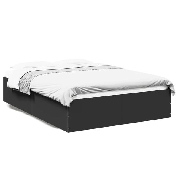 vidaXL Cadre de lit sans matelas noir 120x200 cm