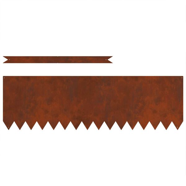 vidaXL Bordure de Pelouse 50 pcs Marron 100 x 0.05 x 20 cm