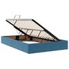 vidaXL Lit de Rangement avec matelas Bleu foncé 120 x 200 cm Velours