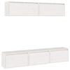vidaXL Meubles TV 5 pcs Blanc Bois massif de pin