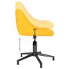 vidaXL Chaise pivotante de salle à manger Jaune moutarde Velours