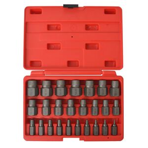 vidaXL Kit d'extracteurs de vis &agrave; cannelures multiples Acier 25 pi&egrave;ces