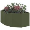 vidaXL Jardinière d'Angle Vert olive 60 x 60 x 35 cm Acier