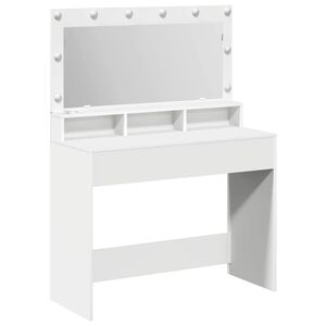 vidaXL Table de Toilette Blanc 100 x 41 x 135 cm Bois d'ing&eacute;nierie