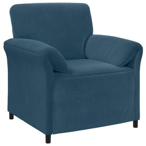 vidaXL Canap&eacute; 1 place Bleu 88 x 83 x 95 cm Velours