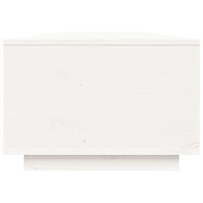 vidaXL Table basse Blanc 80x50x35,5 cm Bois massif de pin