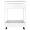 vidaXL Chariot de bureau Blanc brillant 60x45x60 cm Bois d'ing&eacute;nierie