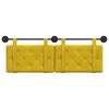 vidaXL T&ecirc;te de lit suspendue Jaune 150 x 55 x 5 cm Velours