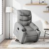 vidaXL Fauteuil inclinable électrique gris clair tissu