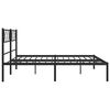 vidaXL Cadre de lit métal sans matelas avec tête de lit noir 183x213cm