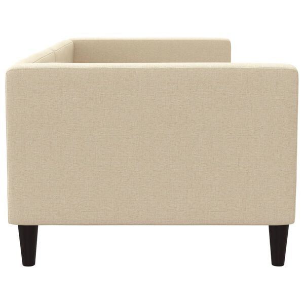 vidaXL Lit de repos sans matelas crème 80x200 cm tissu