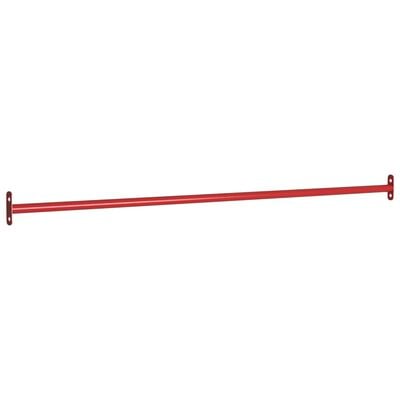 vidaXL Barres fixes d'exercice 3 pcs 125 cm Acier Rouge