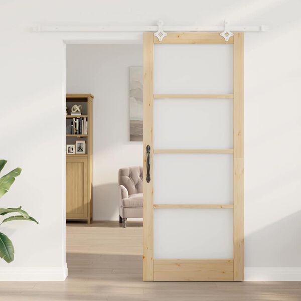 vidaXL Porte coulissante Naturel 86 x 211 cm