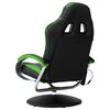 vidaXL Fauteuil de massage avec repose-pied vert similicuir