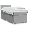 vidaXL Sommier &agrave; lattes de lit avec matelas Gris clair 90x200 cm Tissu