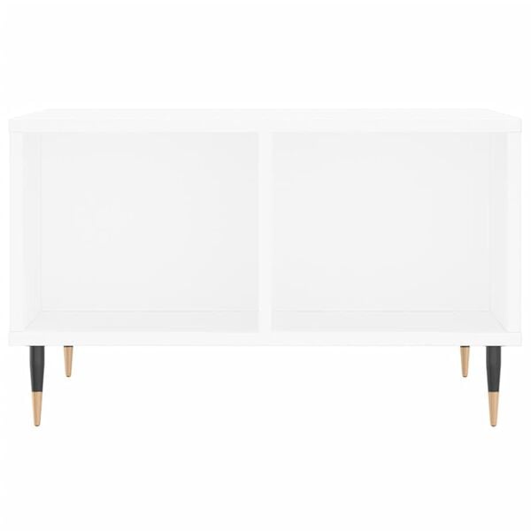 vidaXL Table basse Blanc 60x50x36,5 cm Bois d'ingénierie